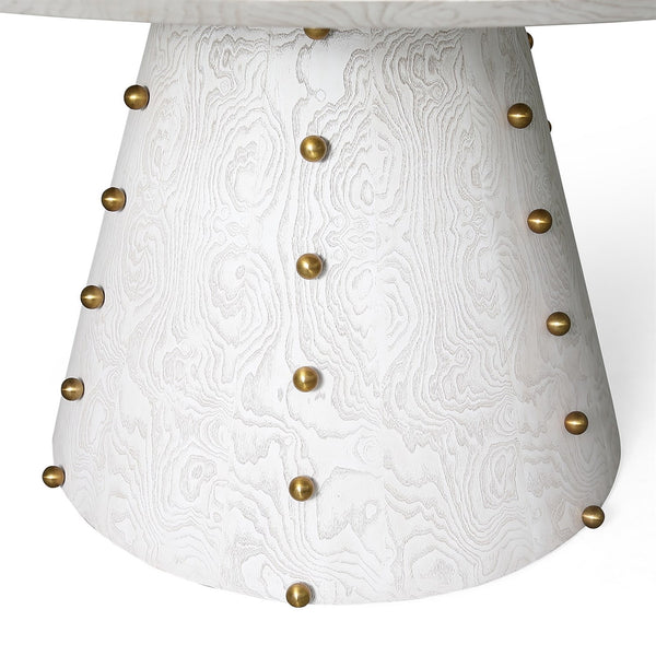 Ivory Gold Studded Dining Table